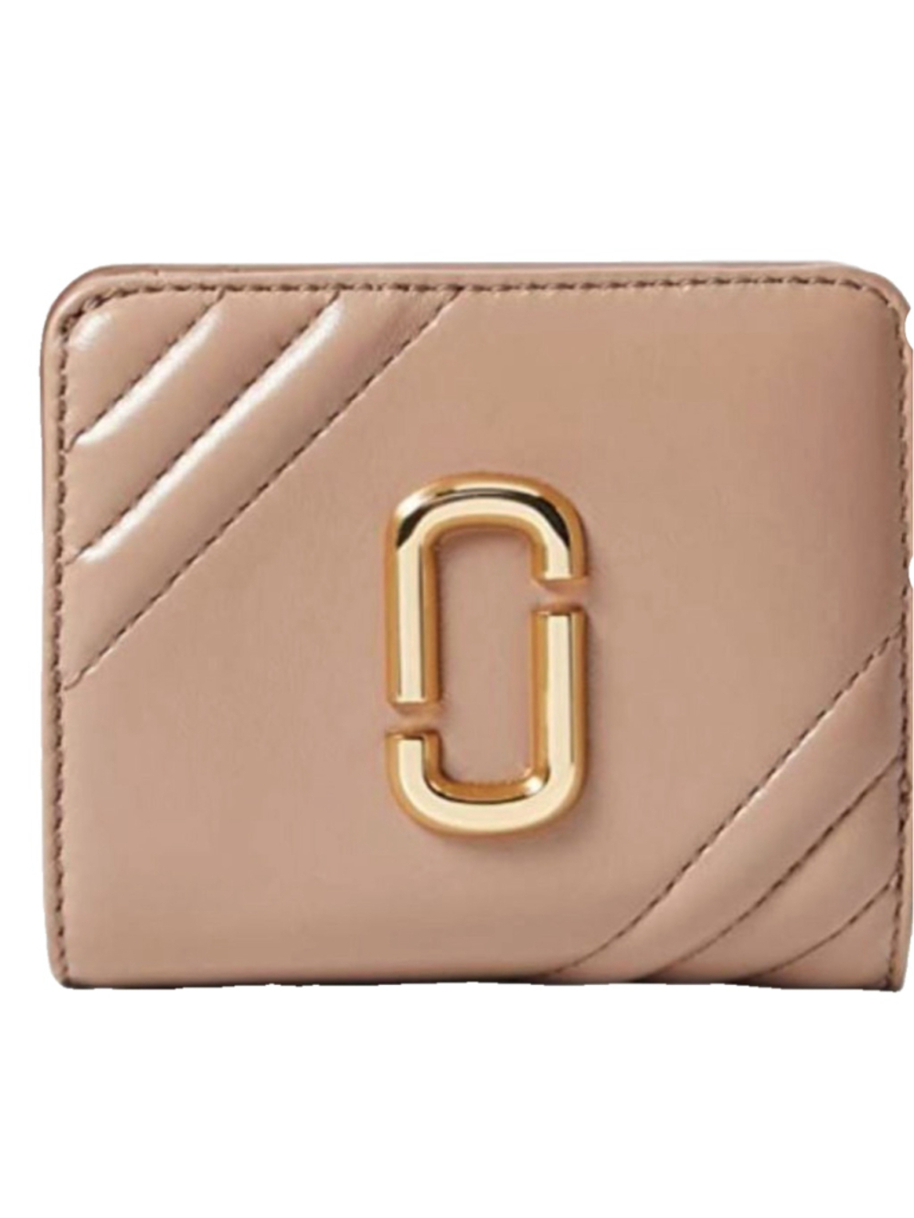 Marc Jacobs Womens The Glam Shot Mini Compact Wallet Dusty Beige